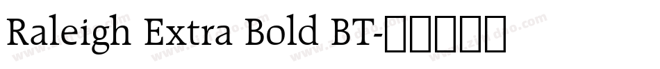 Raleigh Extra Bold BT字体转换
